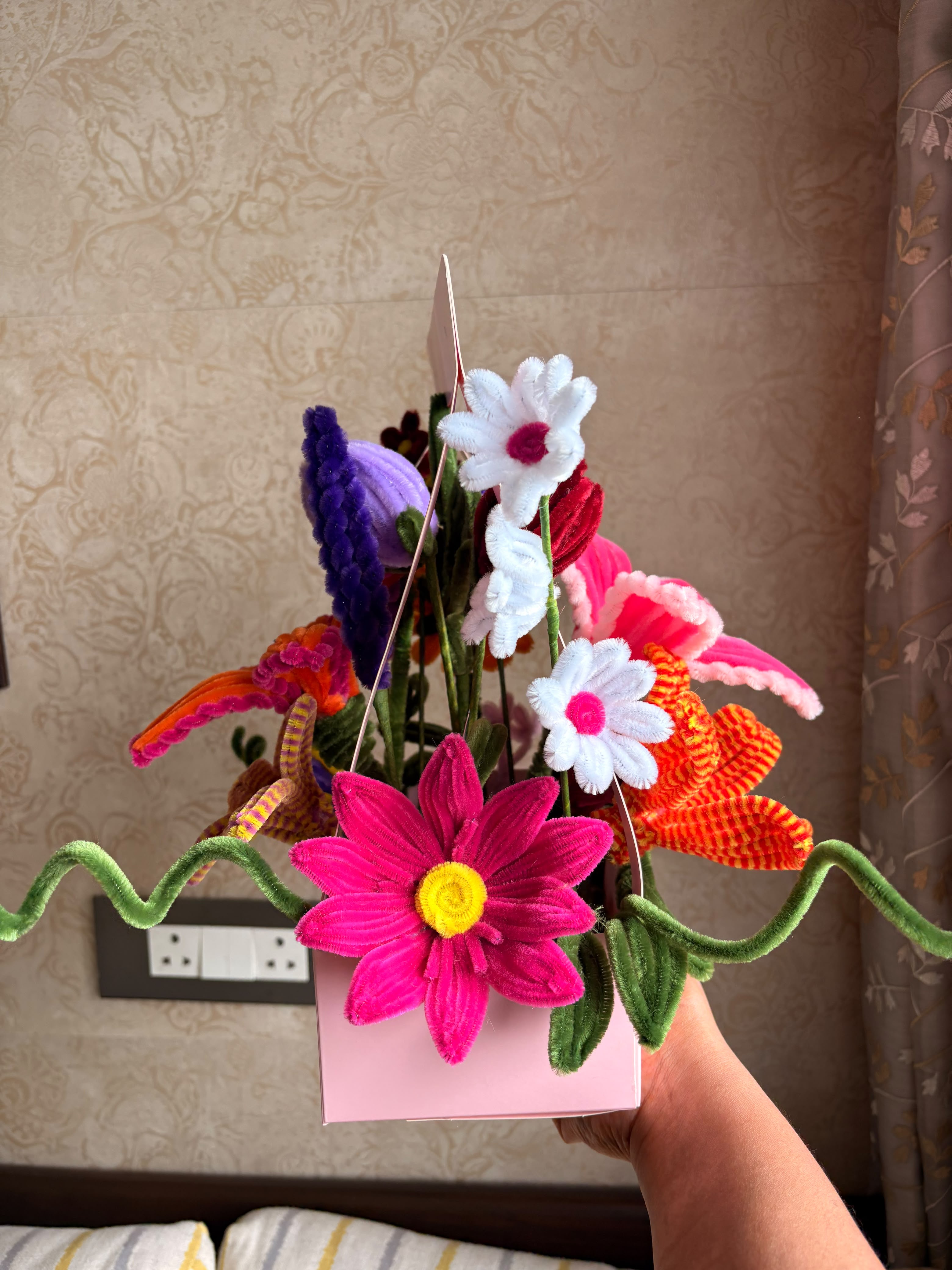 Handcrafted Luxury Chenille Flower Bouquet